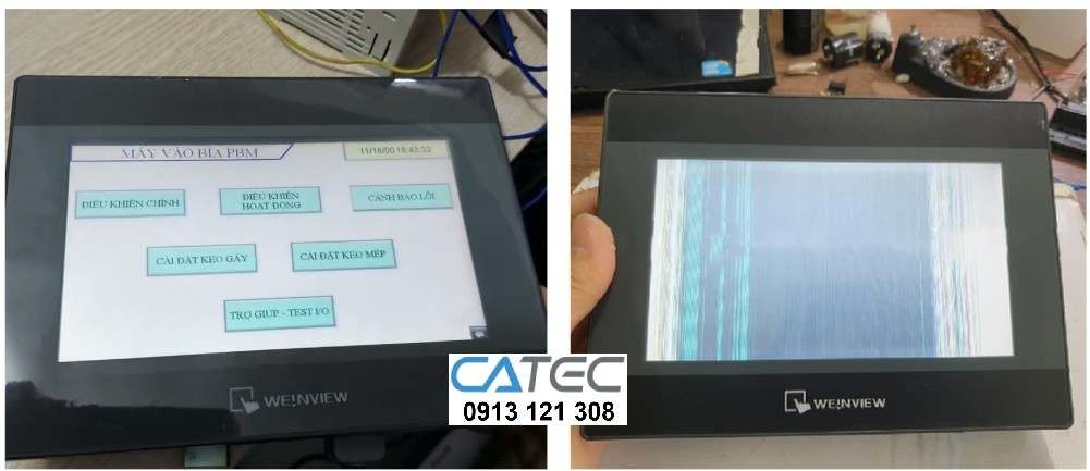 Chuyên sửa lỗi hiển thị loang mờ màn hình Weinview 7 inch, bảo hành dài hạn