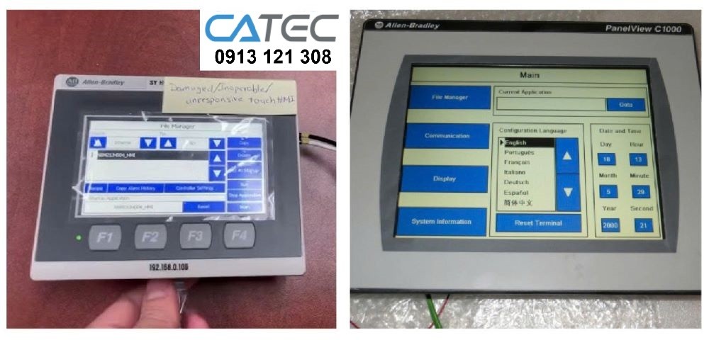 Dịch vụ sửa màn hình HMI Allen Bradley lỗi nguồn, vỡ LCD, liệt cảm ứng chuyên nghiệp