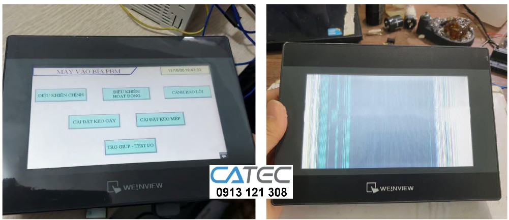 Sửa màn hình Weinview 7 inch lỗi loang mờ ở đâu uy tín, lấy liền