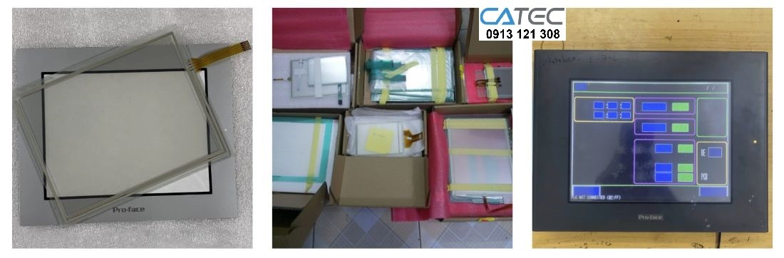 Hình ảnh thực tế kỹ sư Catec đang sửa chữa màn hình công nghiệp HMI tại xưởng